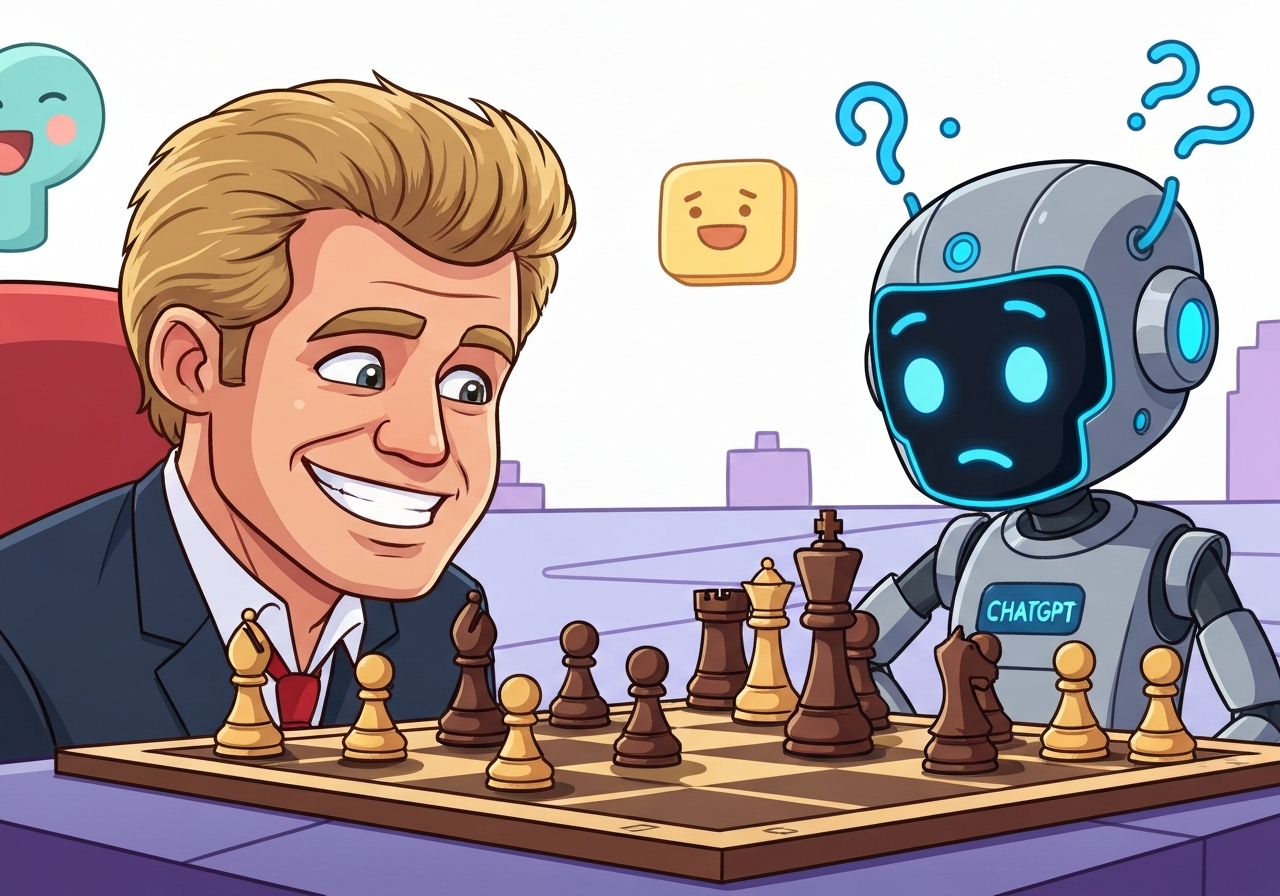 Magnus Carlsen spiller sjakk mot ChatGPT