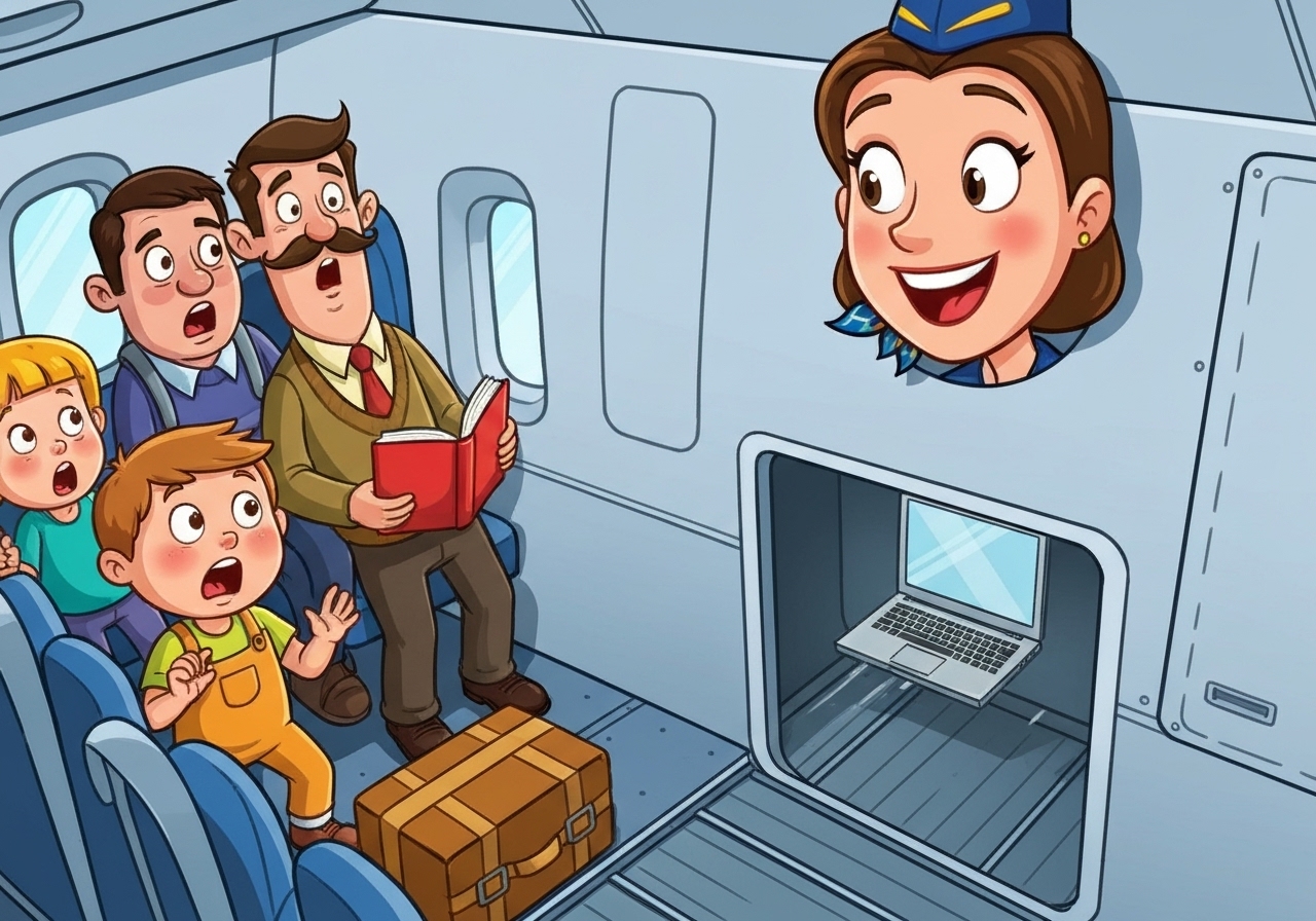 Hvorfor et fly måtte snu på grunn av en mistet laptop