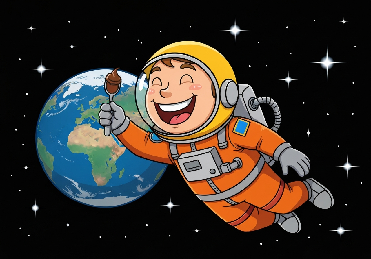 Astronauter spiser Nutella i verdensrommet!