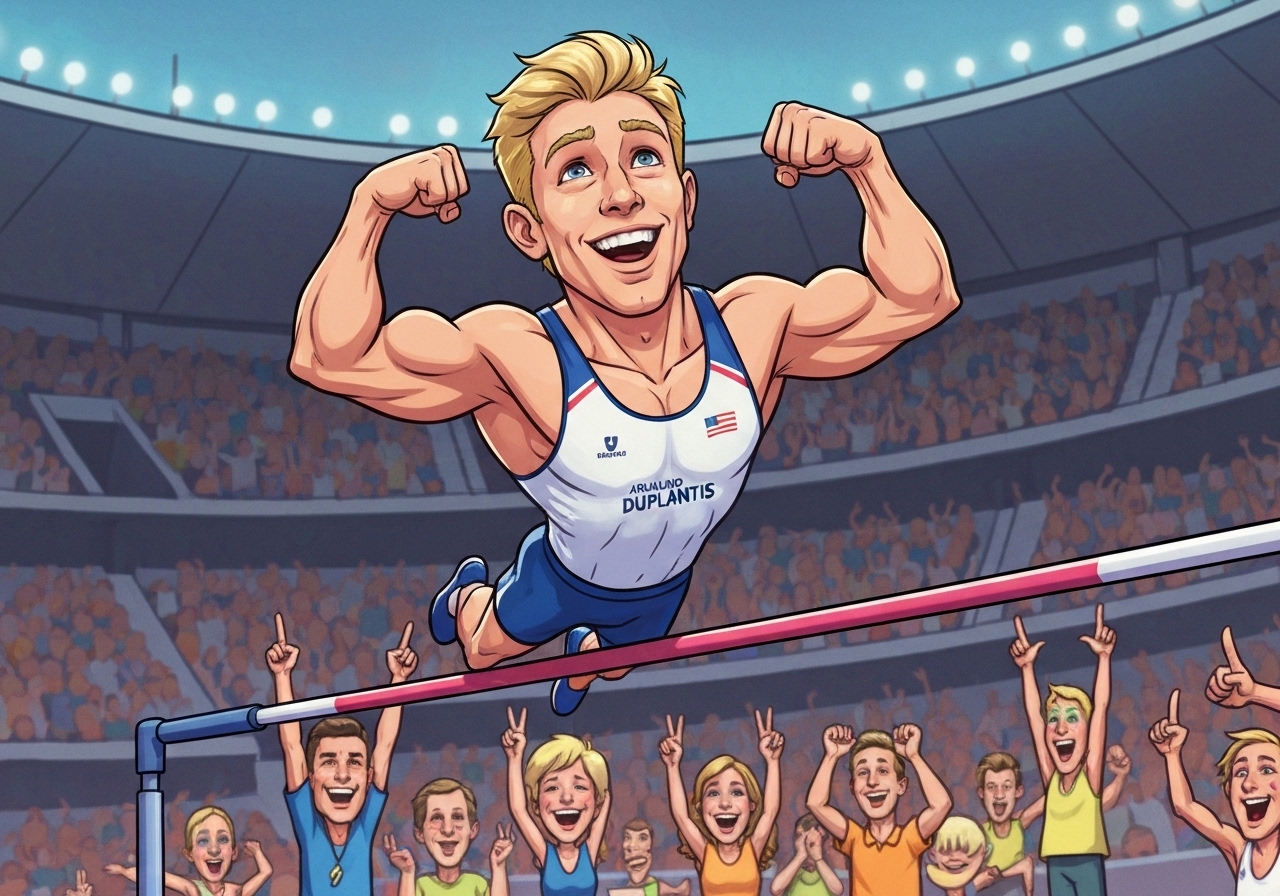 Armand Duplantis setter ny verdensrekord i stavsprang