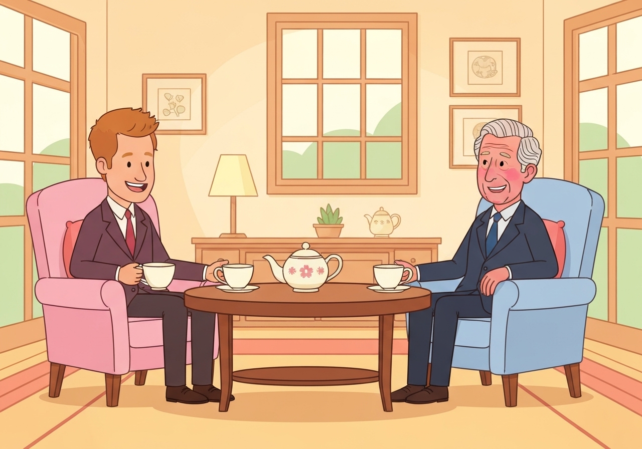 Prins Harry og Kong Charles møtes igjen etter lang tid
